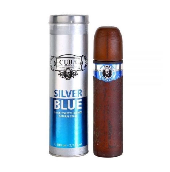 CUBA-SILVER-BLUE-by-Cuba.jpg CUBA SILVER BLUE HOMBRE 100ML EDT PERFUMS DES CHAMPS - Image 1