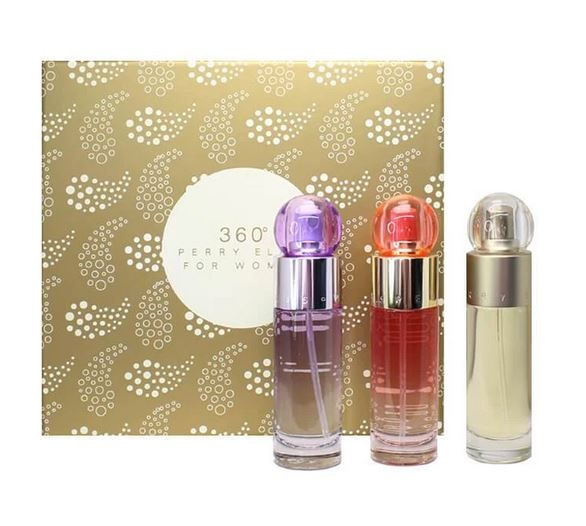 ESTUCHE PERRY ELLIS 360 TRIO MUJER 3PZS 30ML EDT 360 TRAD + 30ML EDT 360 PURPLE + 30ML EDT 360 RED