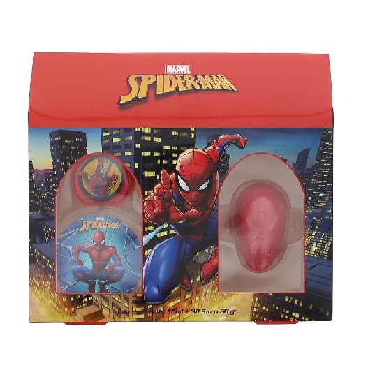 ESTUCHE MARVEL SPIDERMAN NIÑOS 2PZS 50ML EDT + JABON